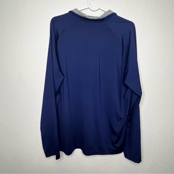 Lands' End Navy Blue Quarter-Zip Pullover Thin Material Size Large 42-44 - Picture 9 of 14